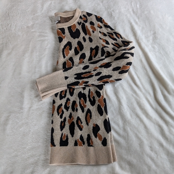 A New Day cheeta print long sleeve sweater shirt - Picture 4 of 4